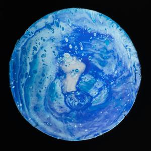 Blue Painted Sphere